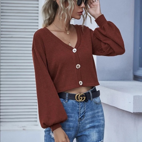 3 for $10 Button Up Drop Shoulder Cardigan - Picture 6 of 7